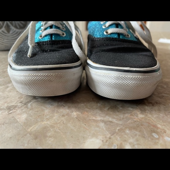 VANS Old Skool Athletic Shoes Glitter Teal / Black - Picture 4 of 12